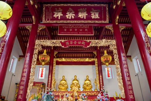 Kwong Siew Shrine or Canton Shrine in China Town in City of Bangkok in Thailand.  Thailand, Bangkok, November, 6, 2024.