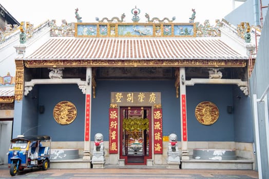 Kwong Siew Shrine or Canton Shrine in China Town in City of Bangkok in Thailand.  Thailand, Bangkok, November, 6, 2024.
