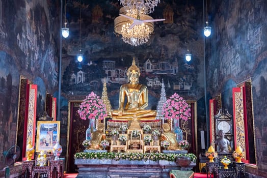 Wat Maha Phruettharam Worawihan in Bang Rak in City of Bangkok in Thailand.  Thailand, Bangkok, November, 6, 2024.