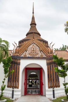 Gate of Wat Thepsirintrawat Ratchaworawihan in City of Bangkok in Thailand.  Thailand, Bangkok, November, 6, 2024.