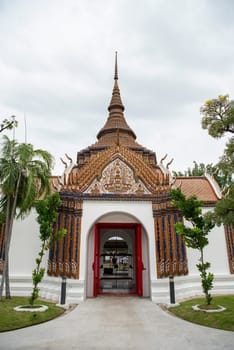 Gate of Wat Thepsirintrawat Ratchaworawihan in City of Bangkok in Thailand.  Thailand, Bangkok, November, 6, 2024.