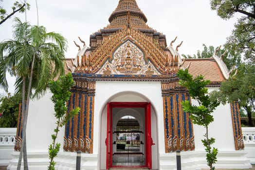 Gate of Wat Thepsirintrawat Ratchaworawihan in City of Bangkok in Thailand.  Thailand, Bangkok, November, 6, 2024.