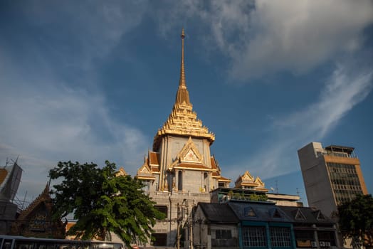Wat Traimit in Chinatown in the City of Bangkok in Thailand.  Thailand, Bangkok, November, 6, 2024.
