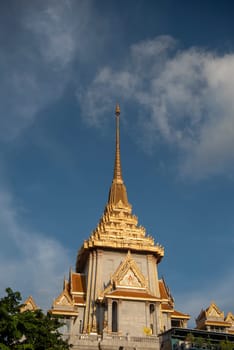 Wat Traimit in Chinatown in the City of Bangkok in Thailand.  Thailand, Bangkok, November, 6, 2024.