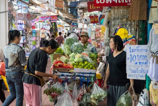 the alley at Sampheng Market Line in the City of Bangkok in Thailand.  Thailand, Bangkok, November, 7, 2024.