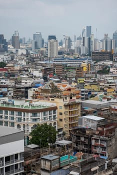a View over the China Town with skyline in the City of Bangkok in Thailand.  Thailand, Bangkok, November, 7, 2024.