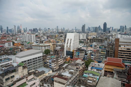 a View over the China Town with skyline in the City of Bangkok in Thailand.  Thailand, Bangkok, November, 7, 2024.