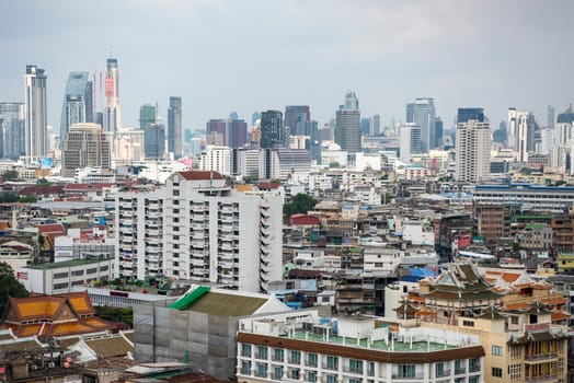 a View over the China Town with skyline in the City of Bangkok in Thailand.  Thailand, Bangkok, November, 7, 2024.