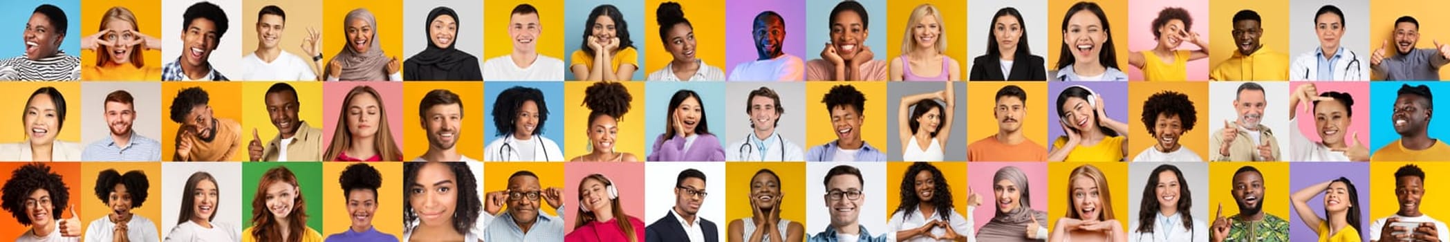 A colorful collage features diverse individuals showcasing joy and personal expression.