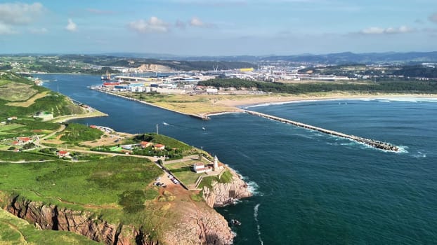 Stunning aerial imagery that highlights captivating coastal scenery, a busy port, and verdant lush landscapes