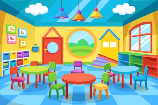 a school or class that prepares children for first grade. A child in kindergarten is typically 5 or 6 years old
