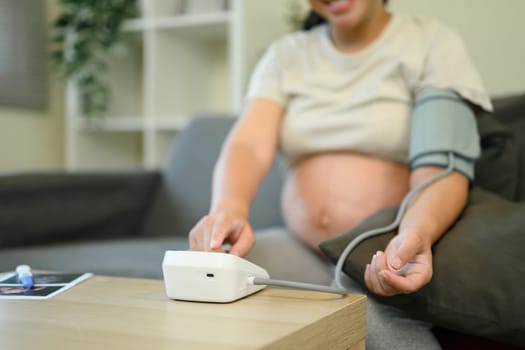 Prenatal care and home health monitoring concept.