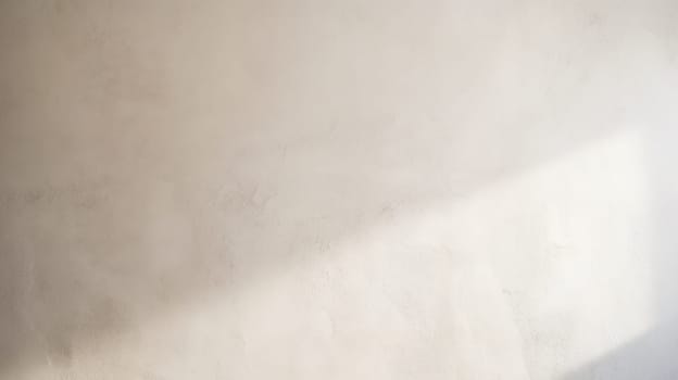 Sunlight streaming onto a white plaster wall. Created using AI Generated technology and image editing software.