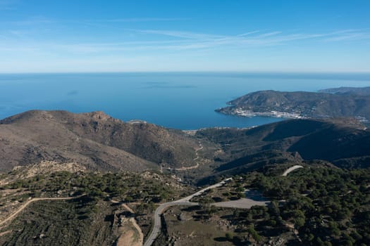 Aerial view of Cap de Creus from the Sierra de Roda