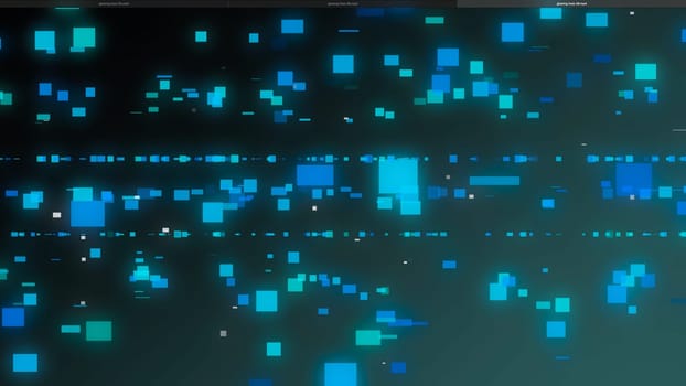 Digital Data Visualization themed around captivating Blue Pixels.