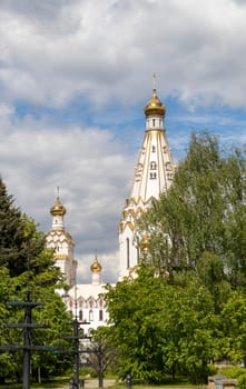05.05.2025 - Minsk, Belarus. Shot of the church of all saints