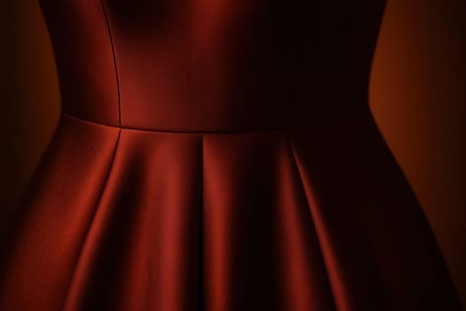 Seam Detail on a Satin Evening Dress