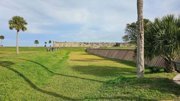 St. Augustine, FL USA - 12.24.2023: Historic Fort Matanzas National Monument, St. Augustine, Florida USA on a Sunny Day