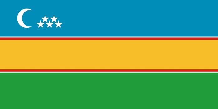 A Republic of Karakalpakstan flag background