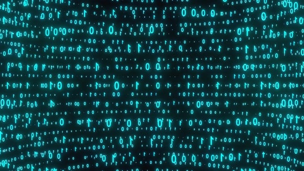 Abstract Digital Numbers. Computer generated 3d render