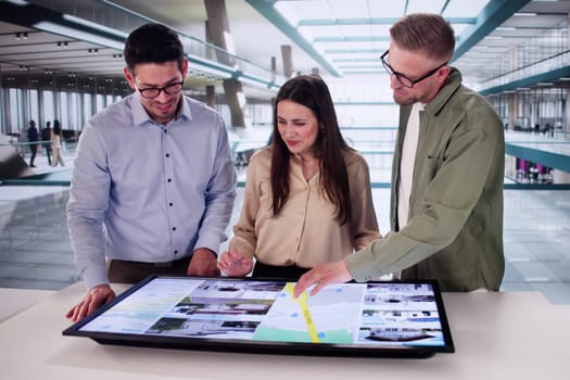 Young Latin Couple Searching Online For Real Estate With A Realtor.