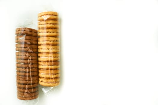 Confectionery made from pieces of sweet dough. materials used to wrap or protect goods