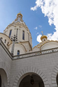 Shot of the domes of the orthodox church.