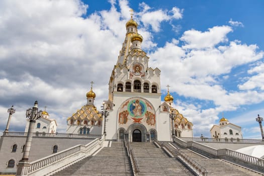 Shot of the domes of the orthodox church.