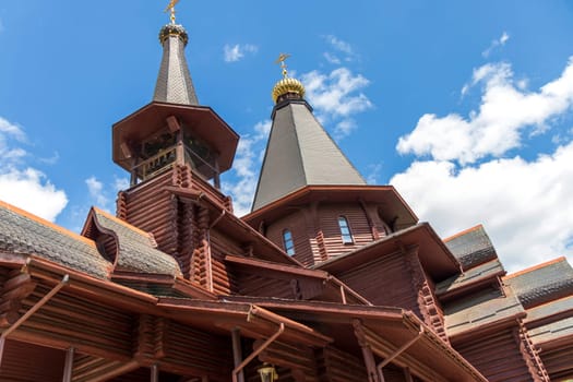 Shot of the domes of the orthodox church.