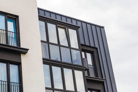 Facade of the urban, modern building