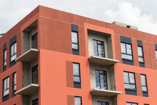 Facade of the urban, modern building