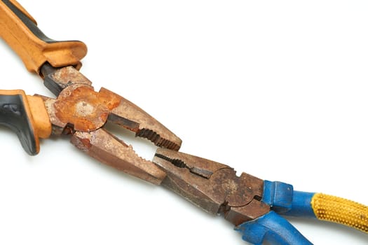 pincers with parallel, flat, and typically serrated surfaces, used chiefly for gripping small objects or bending wire