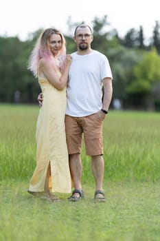 Couple enjoying a romantic moment together in nature, symbolizing love, connection, and happiness