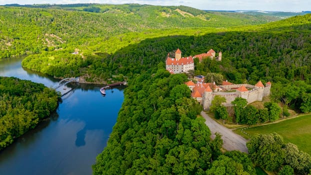 Beautiful Gothic castle Veveri. The city of Brno at the Brno dam. South Moravia - Czech Republic - Central Europe.
