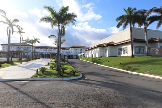 mata de sao joao, bahia, brazil - march 19, 2025: view of the Sol Grand Premium hotel in the Costa da Sauipe hotel complex in Bahia.
