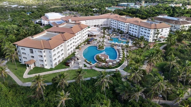 mata de sao joao, bahia, brazil - march 19, 2025: view of the Sol Grand Premium hotel in the Costa da Sauipe hotel complex in Bahia.
