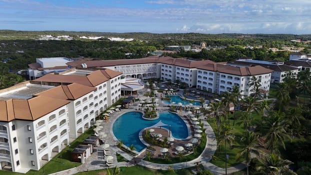 mata de sao joao, bahia, brazil - march 19, 2025: view of the Sol Grand Premium hotel in the Costa da Sauipe hotel complex in Bahia.
