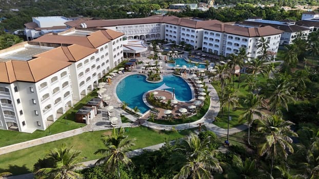 mata de sao joao, bahia, brazil - march 19, 2025: view of the Sol Grand Premium hotel in the Costa da Sauipe hotel complex in Bahia.
