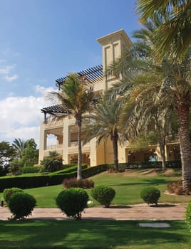 Doha, Qatar - Nov 19. 2019 Villas of Grand Hyatt is Hyatt Hotels Corporation - American multinational hospitality company