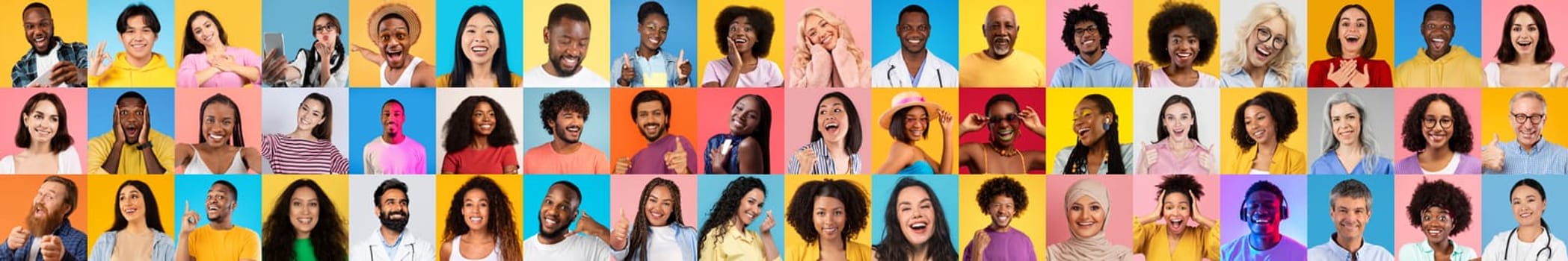A collection of diverse people showcasing joy and vibrancy.