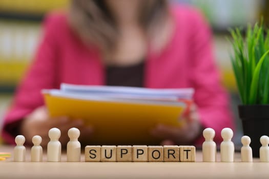 An exemplary and illustrative representation of support within a professional work environment setting