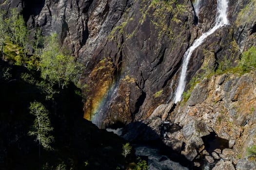 Norway - Eidfjord, Vøringsfossen Waterfalls at the Hardangervidda National Park Norway - Eidfjord, Vøringsfossen Waterfalls at the Hardangervidda National Park