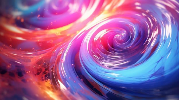 Abstract background with swirl of colors twisting in motion in vivid color vortex. Generated AI
