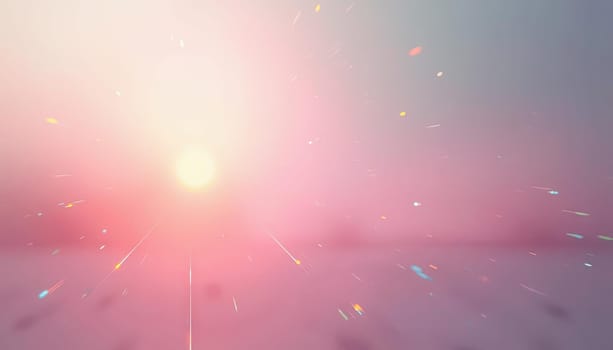 Futuristic light beams and glowing trails in motion creating a tunnel effect with speed lines. Generated AI.