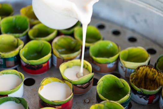 Nian gao is year cake or New Year cake or Chinese New Year's cake, is a sweet food prepared from glutinous rice flour and consumed in Chinese cuisine. It is also simply known as rice cake.