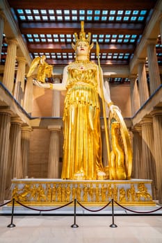 October 15, 2023, Nashville, Tennessee: The 42-foot replica of the Athena statue inside the Parthenon in Nashville, Tennessee