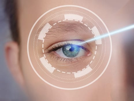 A patient receives innovative laser vision correction therapy in a modern clinic. The procedure focuses on improving eyesight with cutting-edge technology and skilled professionals.