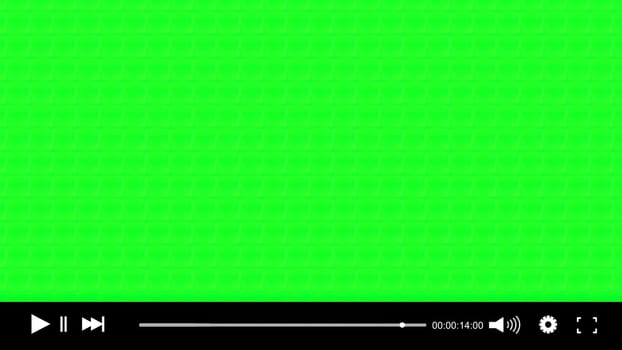 Media player interface. Computer generated 3d render