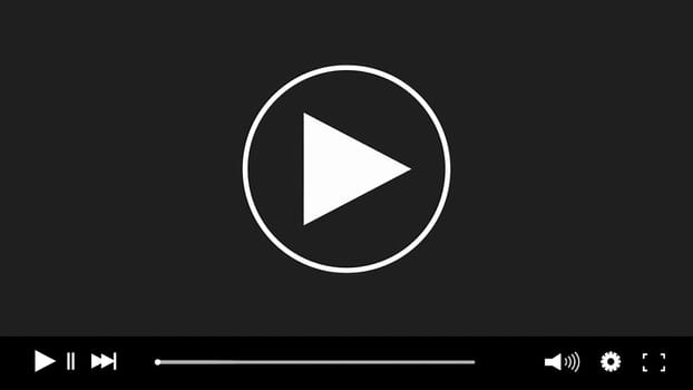 Media player interface. Computer generated 3d render