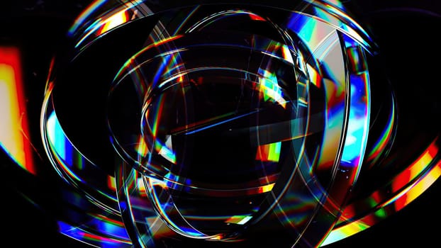 Abstract glass composition. Computer generated 3d render
